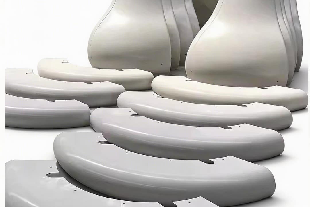Molded fiberglass housings and shaped industrial components