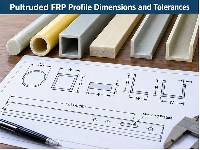 Pultruded FRP Profile Dimensions, Tolerances and Machining
