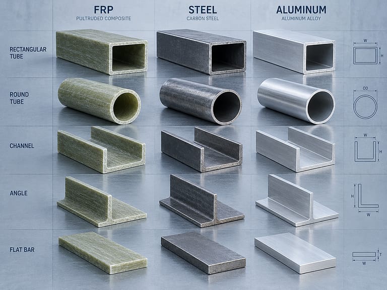 FRP vs Steel vs Aluminum