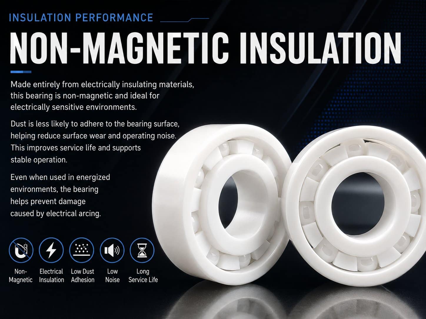 Zirconia Bearing Non-Magnetic and Electrical Insulation Properties
