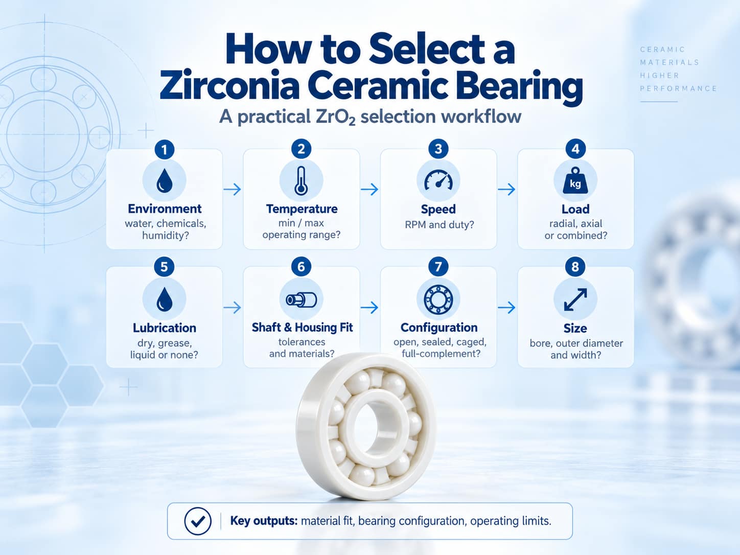 How to select a ZrO2 zirconia ceramic bearing