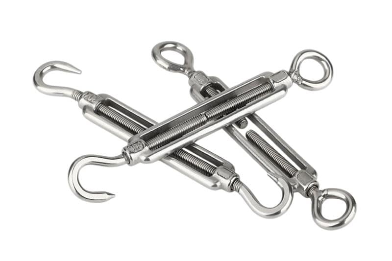304 and 316 stainless steel turnbuckles in multiple end configurations