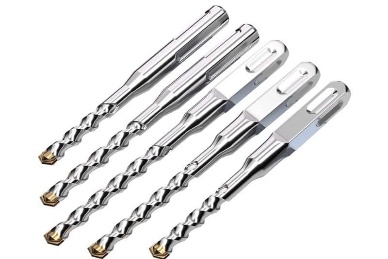 SDS Plus and SDS Max carbide tipped hammer drill bit set for concrete and masonry