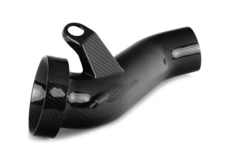 Custom molded carbon fiber intake pipe with bracket - DISLAB-CARBON